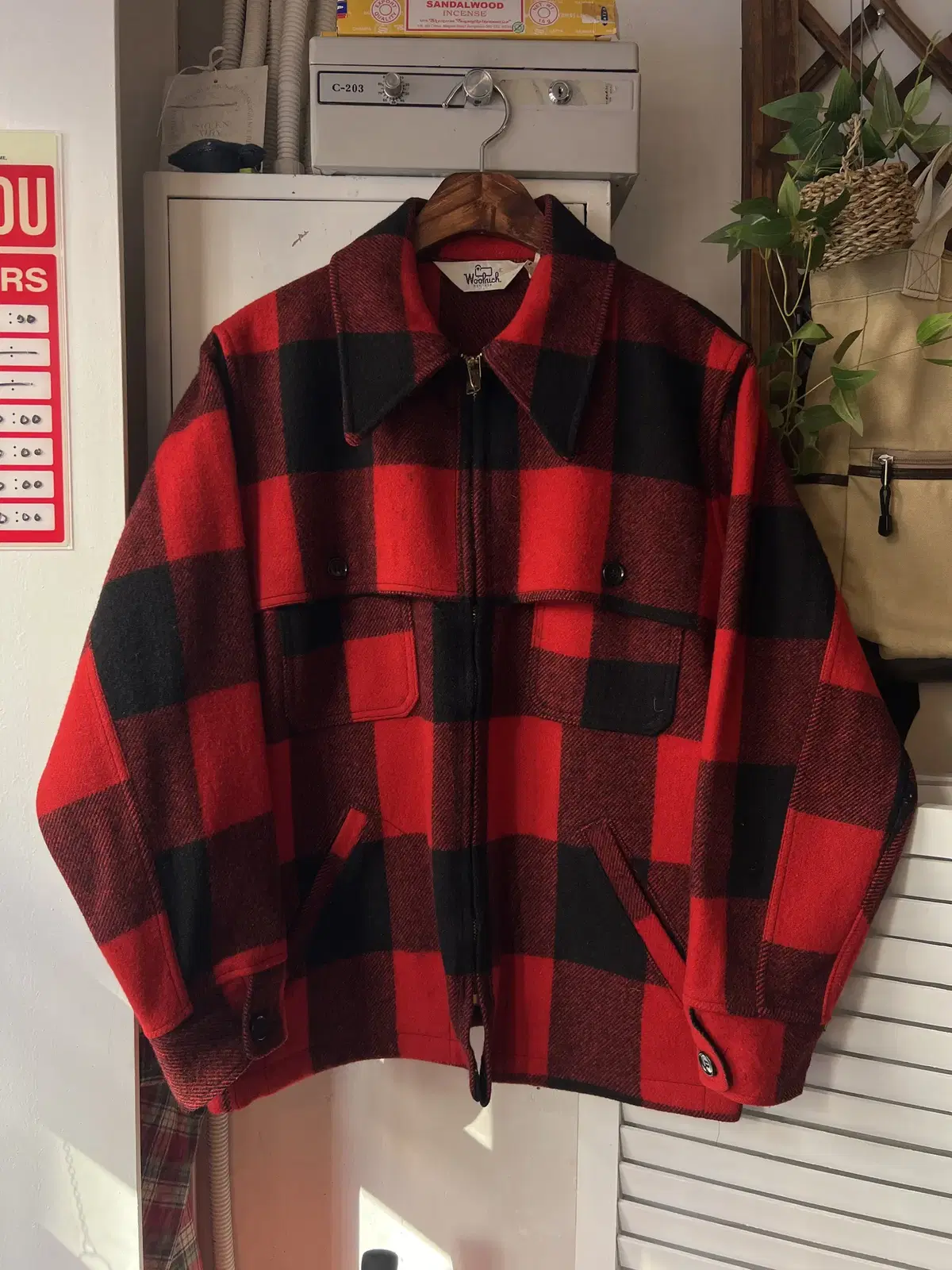 [L]80's 울리치 Made in USA 매키노 울 집업 자켓